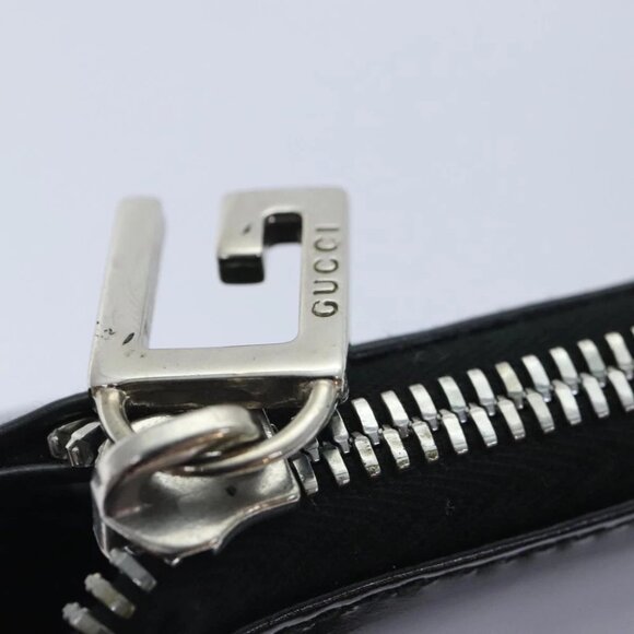 GUCCI Pouch Leather Black Silver Auth yk15398 - Picture 16 of 16